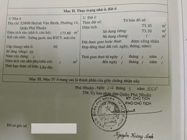 Bán Nhà Hẻm 529/99 Huỳnh Văn Bánh, P.13, Phú Nhuận