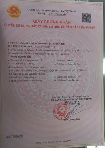 Bán Nhà Mặt Tiền 173 Trần Huy Liệu, P8, Phú Nhuận