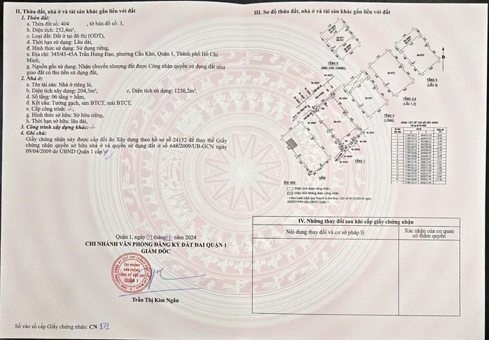 Bán Nhà Hẻm 345/43-45A Trần Hưng Đạo, P. Cầu Kho, Quận 1