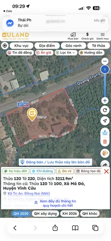 Bán Đất 400m2 giá 2.4 tỷ tại Đường Tỉnh 767 Thị trấn Vĩnh An Huyện Vĩnh Cửu Đồng Nai