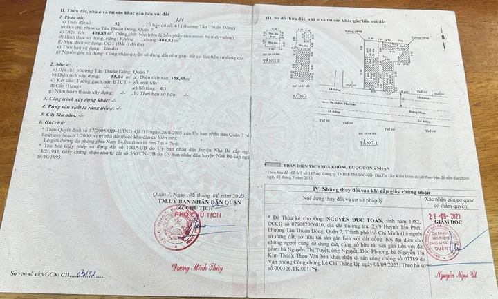 Bán Nhà Mặt Tiền 7 Võ Thị Nhờ, Tân Thuận Đông, Quận 7