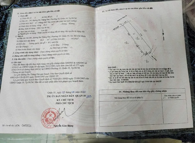 Bán Nhà Mặt Tiền 281 Đường 3 Tháng 2, P10, Q10