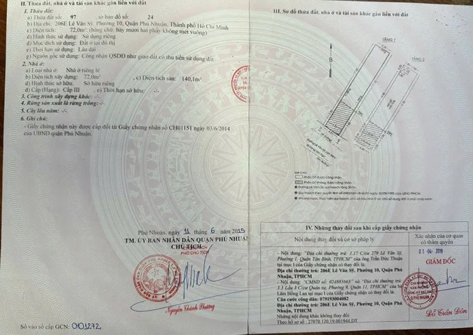 Bán Nhà Mặt Tiền 206E Lê Văn Sỹ, Phường 10, Phú Nhuận