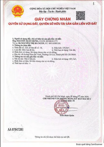 BDS HVL - Địa Chỉ : 40 Phan Bá Vành, Phường Cát Lái, Tp Hồ Chí Minh