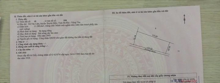 Bán Đất 9100m2 giá 14 tỷ tại Xã Tân Lâm Huyện Xuyên Mộc Bà Rịa - Vũng Tàu