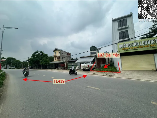 Bán đất 107m2 mặt tỉnh lộ 419 Phường Chương Mỹ, Kinh Doanh Đỉnh, Giá 6,x tỷ