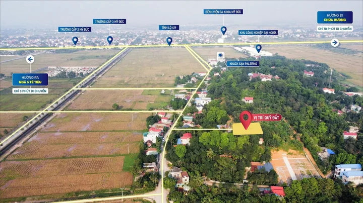 Bán Đất 100m2 có sẵn 100 m2 thổ cư giá 500 triệu tại Đường 419 Thị trấn Đại Nghĩa Huyện Mỹ Đức Hà Nội