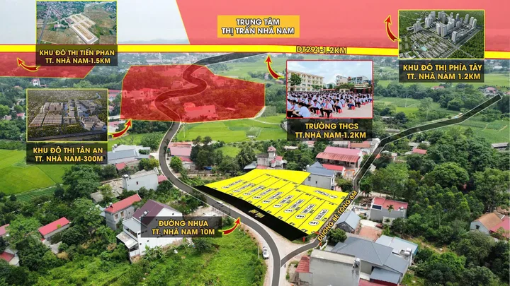 LÔ ĐẤT MẶT ĐƯỜNG NHỰA 15M CÁCH TT. NHÃ NAM 600M
