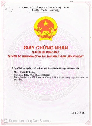 Bán Đất 11518m2 có sẵn 400 m2 thổ cư giá 20 tỷ tại Đường Nguyễn Phú Hường Phường Hòa Thọ Tây Quận Cẩm Lệ Đà Nẵng