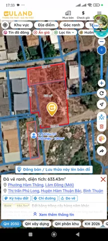 Bán Đất 600m2 có sẵn 600 m2 thổ cư giá 3.5 tỷ tại Thị trấn Phú Long Huyện Hàm Thuận Bắc Bình Thuận