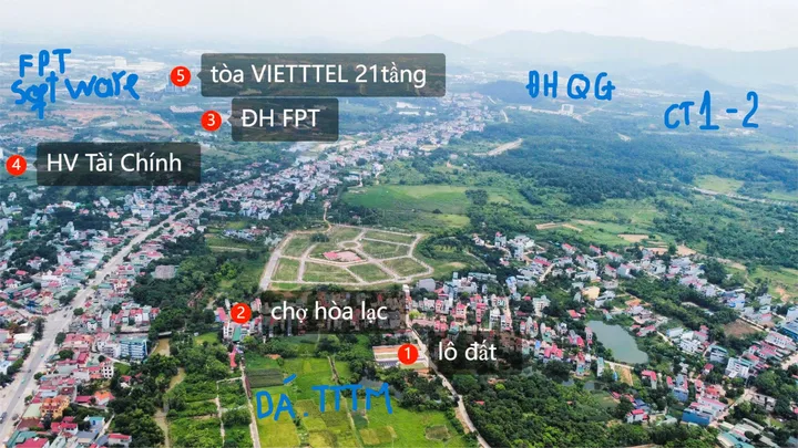 Bán Đất 100m2 có sẵn 100 m2 thổ cư giá 5.8 tỷ tại Xã Phú Cát Huyện Quốc Oai Hà Nội