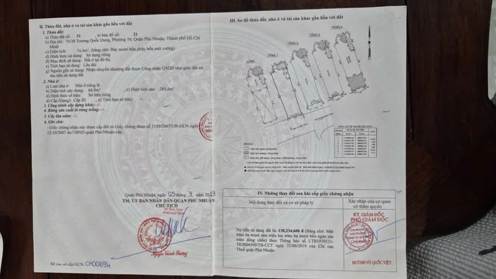 Bán Nhà Hẻm 74/38 Trương Quốc Dung, Phường 10, Quận Phú Nhuận