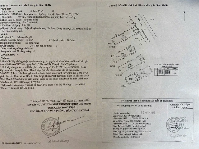 Bán Nhà Hẻm 332/42/6B-6C Phan Văn Trị, P11, Q Bình Thạnh