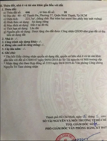 Bán Nhà Mặt Tiền 40-42 Thanh Đa, phường 27, Bình Thạnh