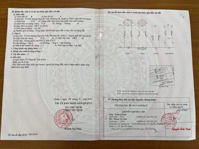 Bán Nhà Hẻm 572/20 Nguyễn Trãi, Phường 8, Quận 5