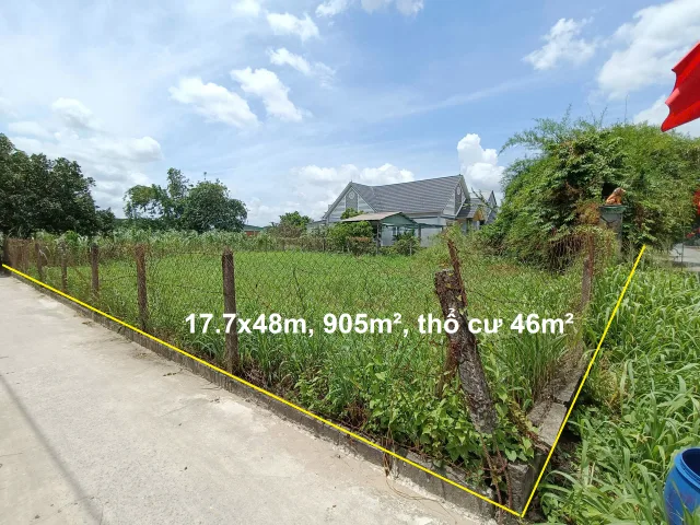 Bán đất mặt tiền đường 802 ( Tỉnh lộ 15 vào 170m), xã An Phú, Củ Chi, 905m², 17.7x48m, giá chỉ 3 tỷ
