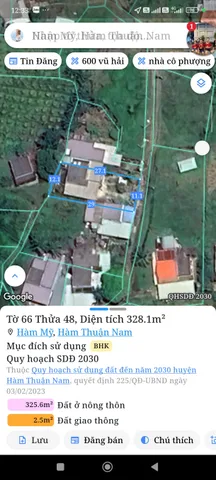Bán Đất 328m2 giá 950 triệu tại Xã Hàm Mỹ Huyện Hàm Thuận Nam Bình Thuận