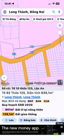 Bán Đất 939m2 có sẵn 300 m2 thổ cư giá 7 tỷ tại - Chọn - Xã Lộc An Huyện Long Thành Đồng Nai