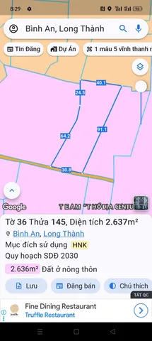 Bán Đất 2637m2 giá 2 tỷ tại - Chọn - Xã Bình An Huyện Long Thành Đồng Nai