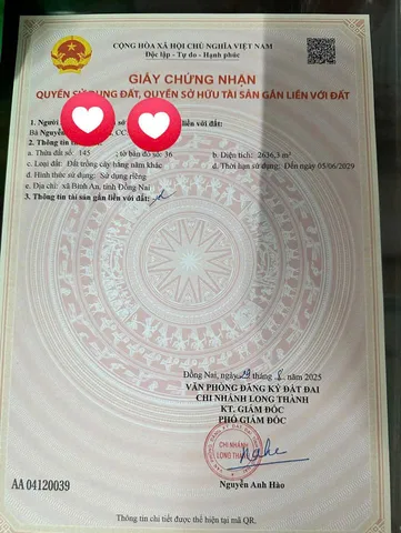 Bán Đất 2637m2 giá 2 tỷ tại - Chọn - Xã Bình An Huyện Long Thành Đồng Nai