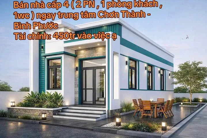 BÁN NHÀ CẤP 4 ( 75m2 ) - 2 phòng ngủ, 1 phòng khách , 1 wc ( tặng bộ sofa )