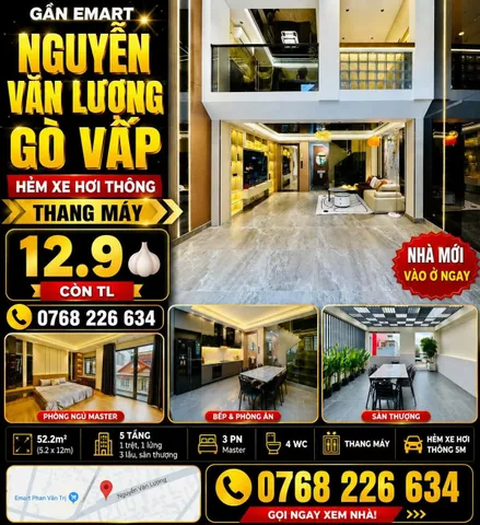 Bán Nhà riêng 53m2 có sẵn 53 m2 thổ cư giá 12.9 tỷ tại - Chọn - Phường 12 Quận Gò Vấp TP. Hồ Chí Minh