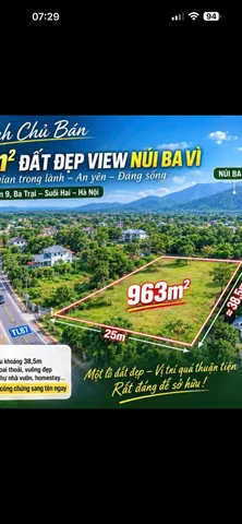 Bán đất Ba Vì làm nghỉ dưỡng siêu đẹp, vị trí ngay đường tỉnh lộ