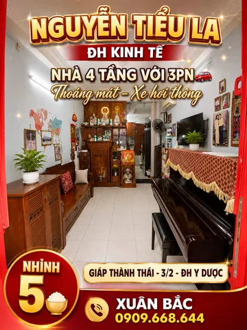 NHÀ ĐẸP 4 TÂNG BTCT HẺM 🚘 THÔNG SÁT CHỢ NGUYỄN TRI PHƯƠNG - ĐH KINH TẾ