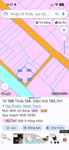 Cần bán lô đất 2 mặt tiền có thổ cư giá 2ty250