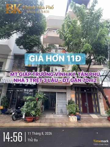 🏠 MT GIÁP TRƯƠNG VĨNH KÝ, TÂN PHÚ - NHÀ 1 TRỆT 3 LẦU - DT GẦN 70m2 - GIÁ HƠN 11Đ💕