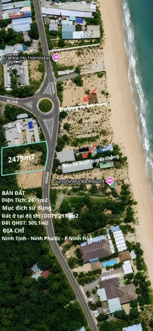 Bán Đất 2479m2 có sẵn 2173 m2 thổ cư giá 8tr/m2 tại Đường ĐT 652B Xã Ninh Phước Thị xã Ninh Hòa Khánh Hòa
