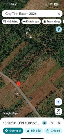 Bán Đất 6048.3m2 giá 2.1 tỷ tại Xã Ea Tam Huyện Krông Năng Đắk Lắk