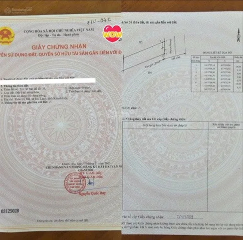 Bán Đất 99m2 có sẵn 99 m2 thổ cư giá 1.68 tỷ tại - Chọn - - Chọn - Xã Vạn Ninh Khánh Hòa