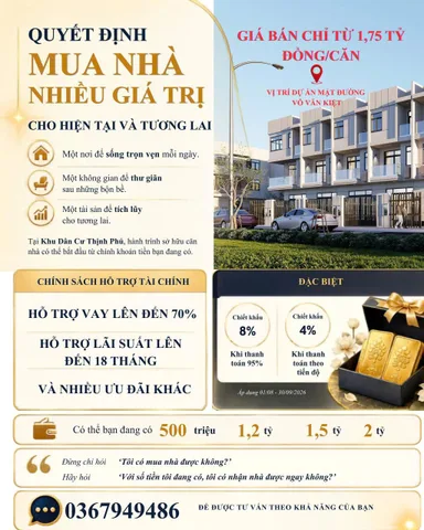 HOT HOT – KHU DÂN CƯ THỊNH PHÚ, P. Rạch Giá, T. An Giang – NHÀ PHỐ CHỈ TỪ 1,75 TỶ/CĂN