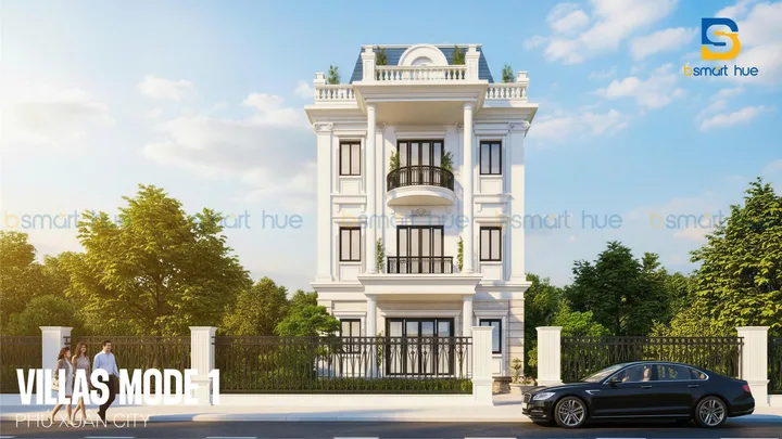 BIỆT THỰ NGHĨ DƯỠNG ĐƠN LẬP CÓ SÂN VƯỜN DỰ ÁN PHÚ XUÂN CITY, CỐT NỀN CAO KHÔNG NGẬP LỤT