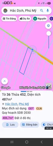 Bán Đất 487m2 có sẵn 50 m2 thổ cư giá 1.33 tỷ tại - Chọn - Phường Hắc Dịch Thành phố Phú Mỹ Bà Rịa - Vũng Tàu