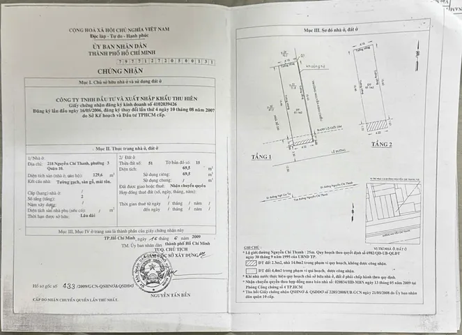Bán Nhà Mặt Tiền 218 Nguyễn Chí Thanh, P3, Q10