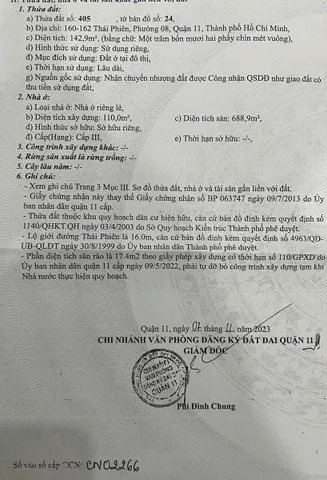 Bán Nhà Mặt Tiền 160-162 Thái Phiên, Phường 8, Quận 11