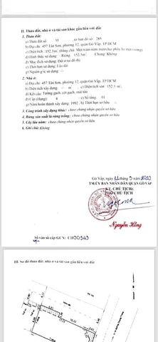 Bán Nhà Mặt Tiền 457 Tân Sơn, Phường 12, Gò Vấp