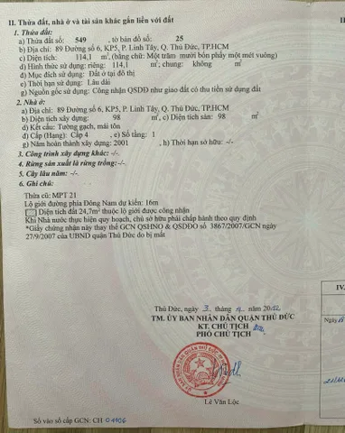Bán Nhà Mặt Tiền 89 Đường Số 6, Linh Tây, Thủ Đức