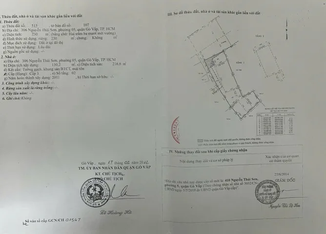 Bán Nhà Mặt Tiền 410 Nguyễn Thái Sơn, P.5, Gò Vấp