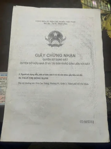 Bán Nhà Mặt Tiền 59A Cao Thắng, Phường 3, Quận 3