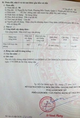 Bán Nhà Mặt Tiền 22 Nguyễn An Ninh, Bến Thành, Quận 1