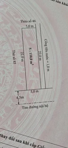 Bán Đất 110m2 có sẵn 110 m2 thổ cư giá 2.8 tỷ tại - Chọn - Xã Nam Sơn Huyện An Dương Hải Phòng