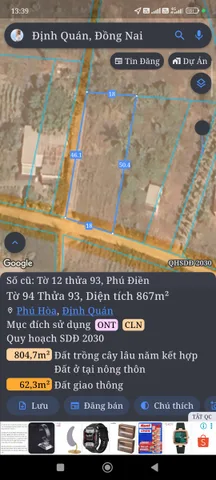 Bán Đất 867m2 có sẵn 100 m2 thổ cư giá 950 triệu tại Xã Phú Điền Huyện Tân Phú Đồng Nai