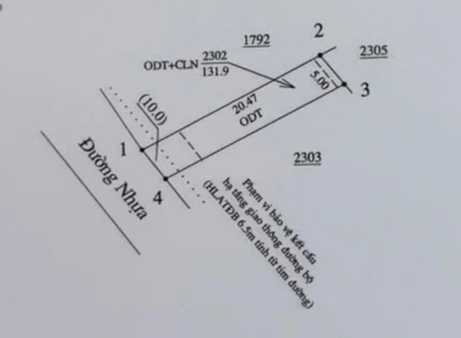 Bán Đất 132m2 có sẵn 60 m2 thổ cư giá 1.25 tỷ tại Xã An Điền Thị xã Bến Cát Bình Dương