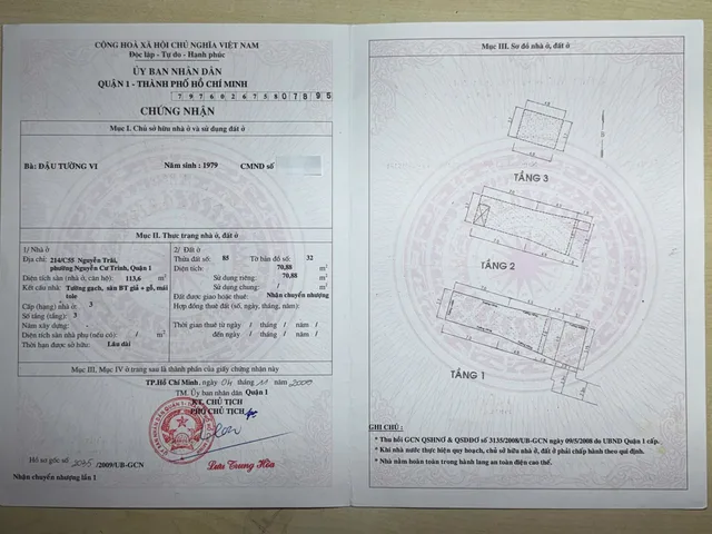 Bán Nhà Hẻm 214/C55 Nguyễn Trãi, Cầu Ông Lãnh, Q1