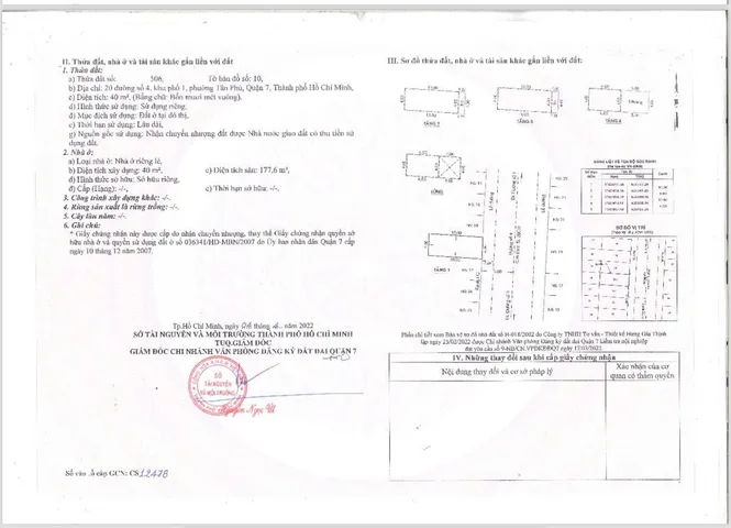 Bán Nhà Mặt Tiền 20 Đường số 4, P.Tân Phú, Quận 7