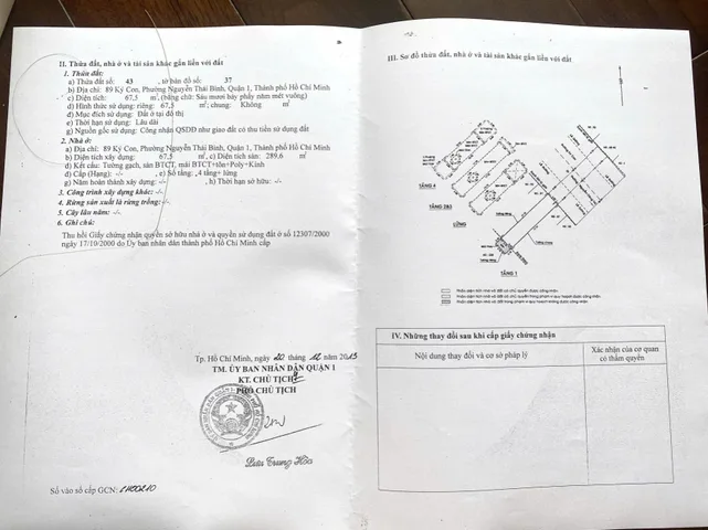 Bán Nhà Mặt Tiền 89 Ký Con, P. Nguyễn Thái Bình, Quận 1