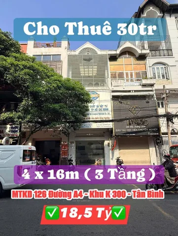 Bán Nhà Mặt Tiền 126 Đường A4, P12, Tân Bình